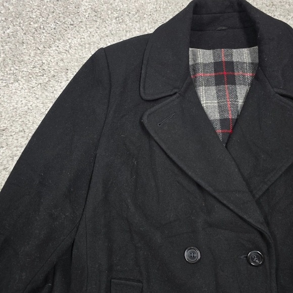 Vintage Mackintosh Peacoat Womens XL Black Wool Classic Made in USA READ - Picture 3 of 14